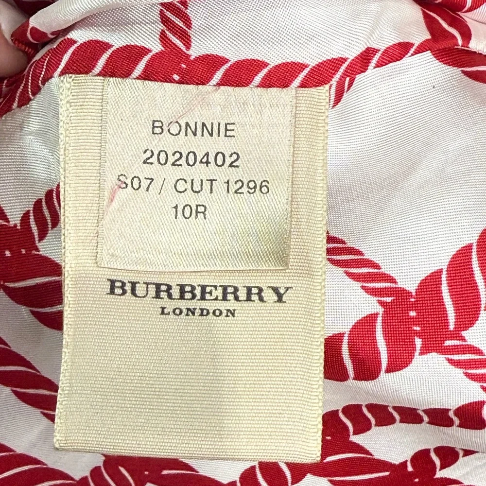 Burberry Red Hooded Trench Coat - Picture 15 of 16
